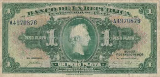 Colombia 1 Peso Plata, 1932 image