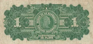 Colombia 1 Peso Plata, 1932 reverse