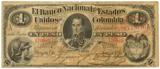 Colombia 1 Peso, 1881 image