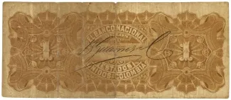 Colombia 1 Peso, 1881 reverse