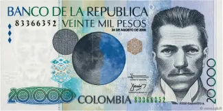 Colombia 20.000 Pesos, 2013 image