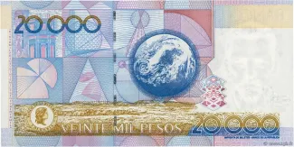 Colombia 20.000 Pesos, 1999-2013 reverse