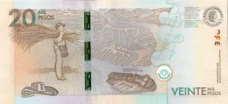 Colombia 20.000 Pesos, 2015-2022 reverse