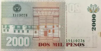 Colombia 2.000 Pesos, 1996-1999 reverse
