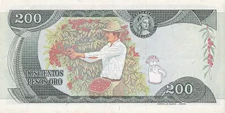 Colombia 200 Pesos Oro, 1978-1982 reverse