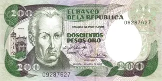 Colombia 200 Pesos Oro, 1983 image