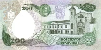 Colombia 200 Pesos Oro, 1983 reverse
