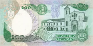 Colombia 200 Pesos Oro, 1983-1992 reverse