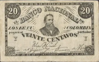 Colombia 20 Centavos, 1880 image