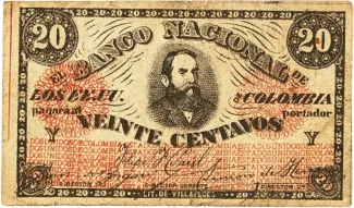 Colombia 20 Centavos, 1885 image