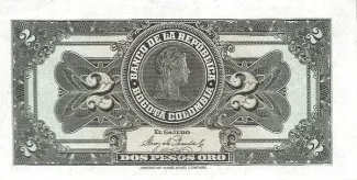Colombia 2 Pesos Oro, 1923 reverse