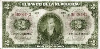 Colombia 2 Pesos Oro, 1926 image