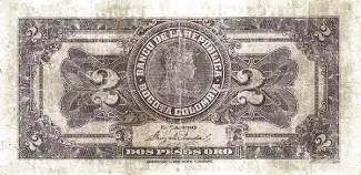 Colombia 2 Pesos Oro, 1926 reverse