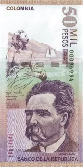 Colombia 50.000 Pesos, 2000 image