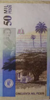 Colombia 50.000 Pesos, 2001-2014 reverse