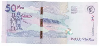 Colombia 50.000 Pesos, 2015-2020 reverse