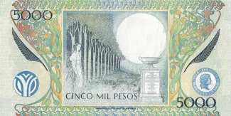 Colombia 5.000 Pesos, 1999-2014 reverse