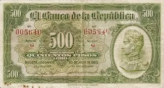 Colombia 500 Pesos Oro, 1923 image