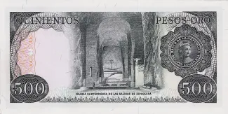 Colombia 500 Pesos Oro, 1977-1979 reverse