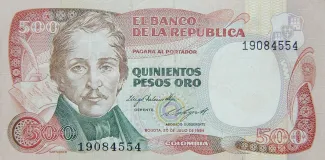 Colombia 500 Pesos Oro, 1986 image