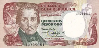 Colombia 500 Pesos Oro, 1990 image