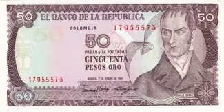Colombia 50 Pesos Oro, 1986 image
