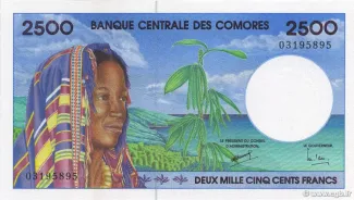 Comoro Islands 2.500 Francs, 1997 image