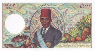 Comoro Islands 5.000 Francs, 1986-2005 reverse