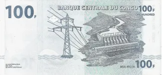 Democratic Republic of the Congo 100 Francs, 2000 reverse