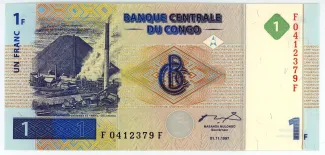 Democratic Republic of the Congo 1 Francs, 1997 obverse