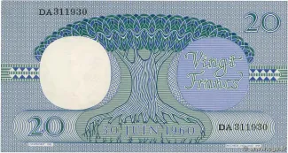 Republic of the Congo (Léopoldville) 20 Francs, 1961-1962 reverse