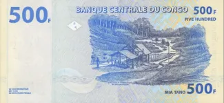 Democratic Republic of the Congo 500 Francs, 2002 reverse