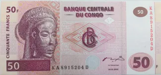 Democratic Republic of the Congo 50 Francs, 2000 obverse