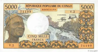 Congo, Republic of the 5.000 Francs, 1978 image