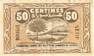 Constantine, Department of 50 Centimes, 1918 reverse