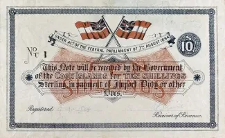 Cook Islands 10 Shillings, 1894