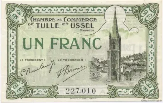 French notgeld 1 Franc, 1918 image