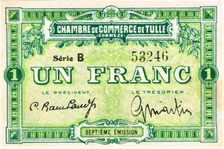 French notgeld 1 Franc, 1923 image