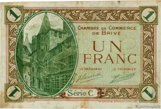 French notgeld 1 Franc, 1924 image