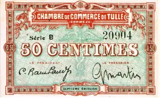 French notgeld 50 Centimes, 1923 image