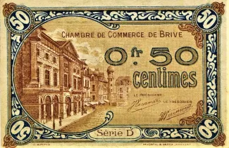 French notgeld 50 Centimes, 1924 image