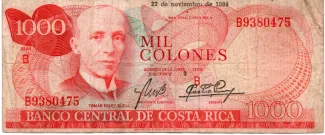 Costa Rica 1.000 Colones, 1985 image