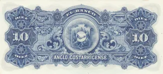 Costa Rica 10 Colones, 1903-1917 reverse