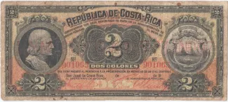 Costa Rica 2 Colones, 1914 image