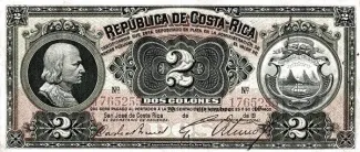 Costa Rica 2 Colones, 1919 image