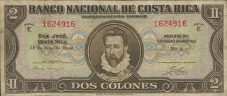 Costa Rica 2 Colones, 1945 image