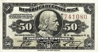 Costa Rica 50 Centimos, 1921 image
