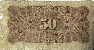 Costa Rica 50 Centimos, 1918-1921 reverse