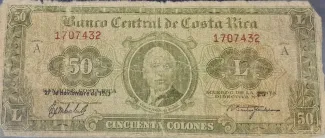 Costa Rica 50 Colones, 1964 image