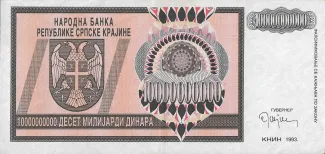 Croatia 10.000.000.000 Dinara, 1993 image